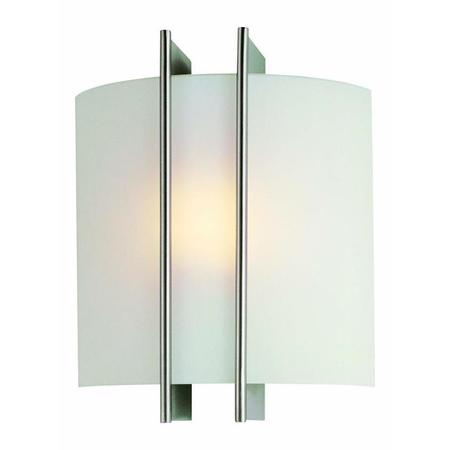 LITE SOURCE Steel Frosted Glass Wall Washer Sconce From The Checks Collection LS-1673